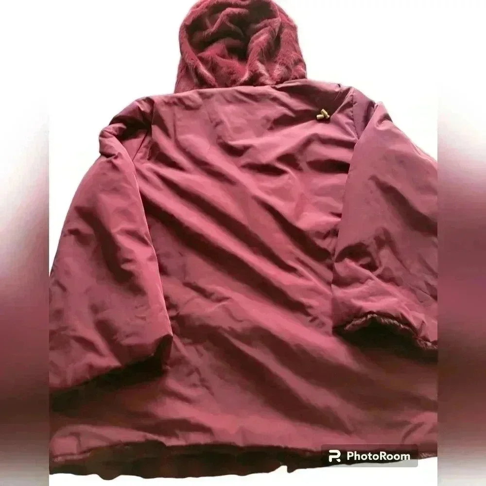Iman Coat 1X Burgandy - Picture 3 of 4